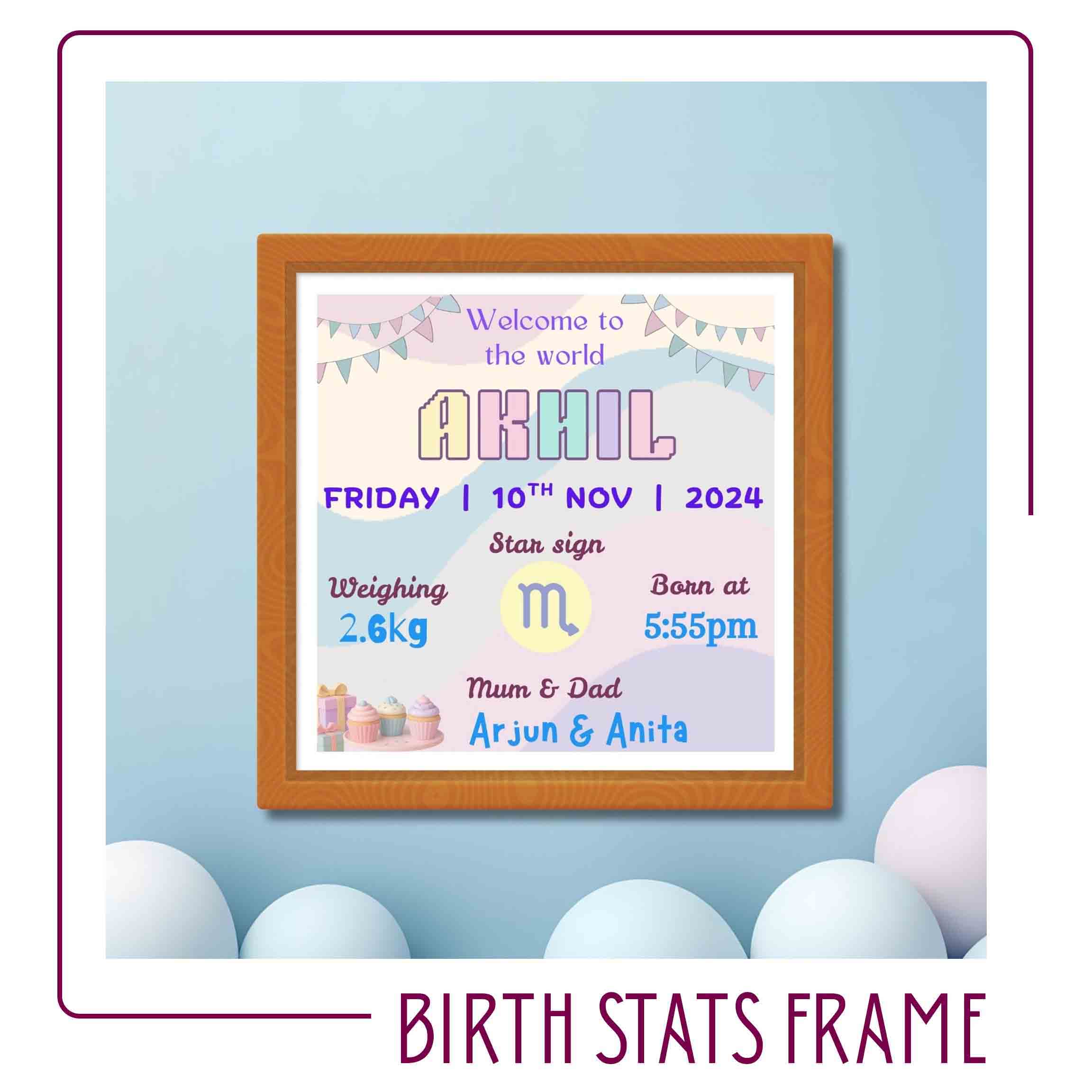 Birth Stats Frame
